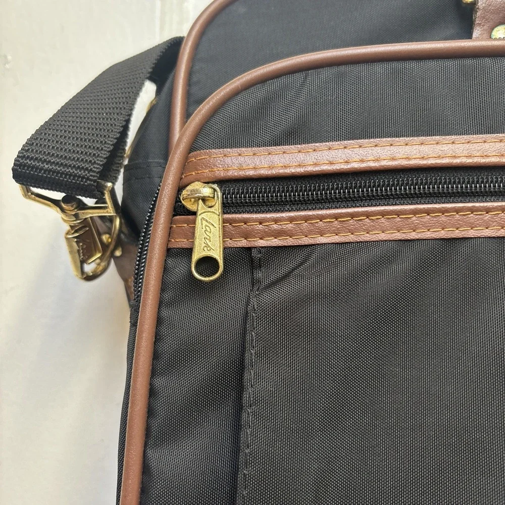 Vintage LARK Luggage Bag Small Suitcase /Briefcase 90s Black Nylon. 14 X‎ 18